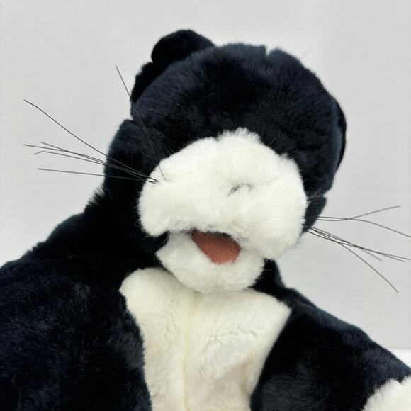 Folkmanis Floppy Cat Hand Puppet Full Body Plush Realistic Black Kitty 21 Inch - Picture 2 of 10